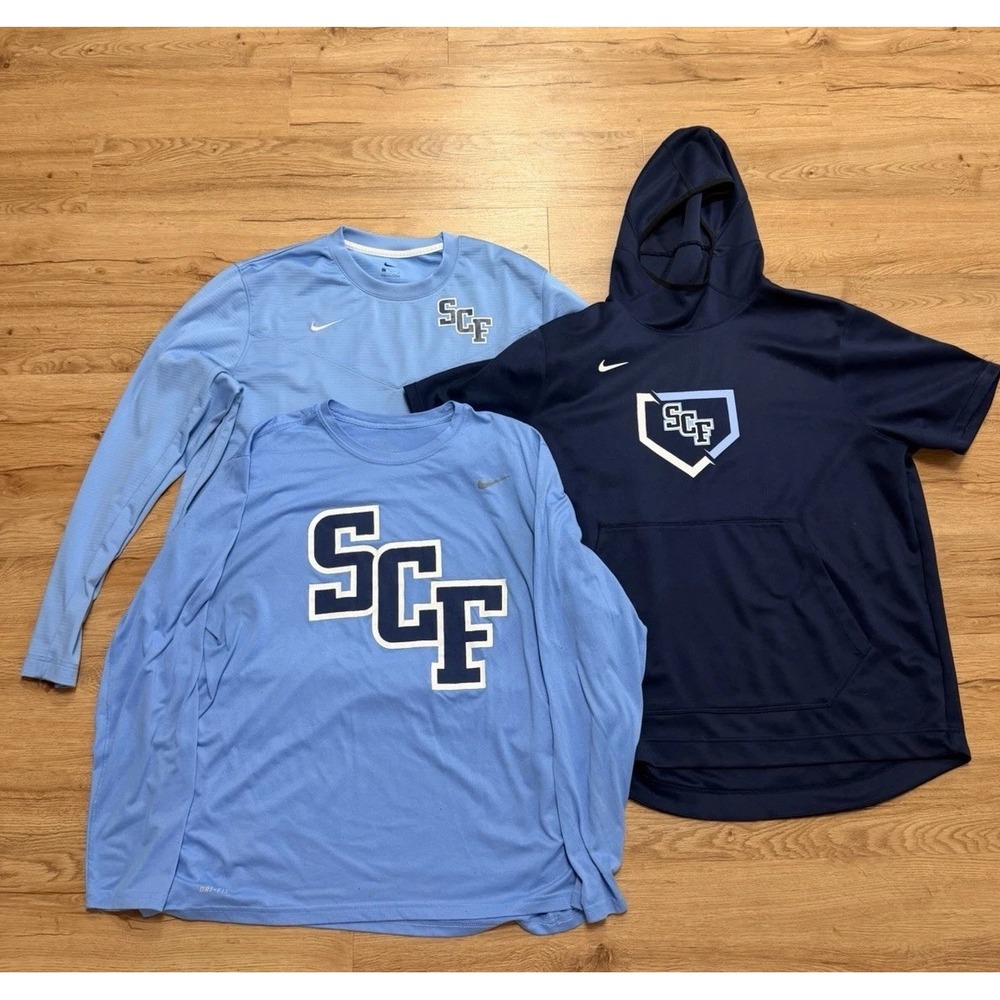 Nike SCF Baseball Men's XL Dri-FIT Shirts Hoodie Lot of 3 Team Issued